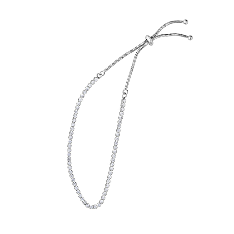 Sterling Silver Cz Tennis Friendship Bracelet
