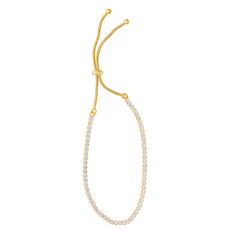 Sterling Silver Yellow Cz Tennis Friendship Bracelet