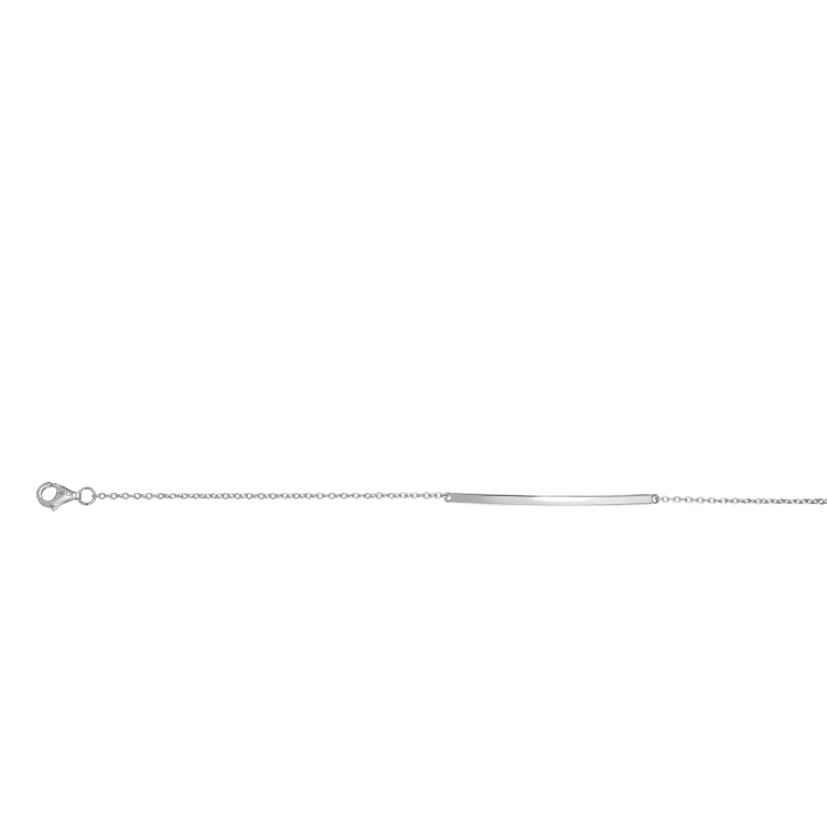 Silver Thin Long Bar Bracelet