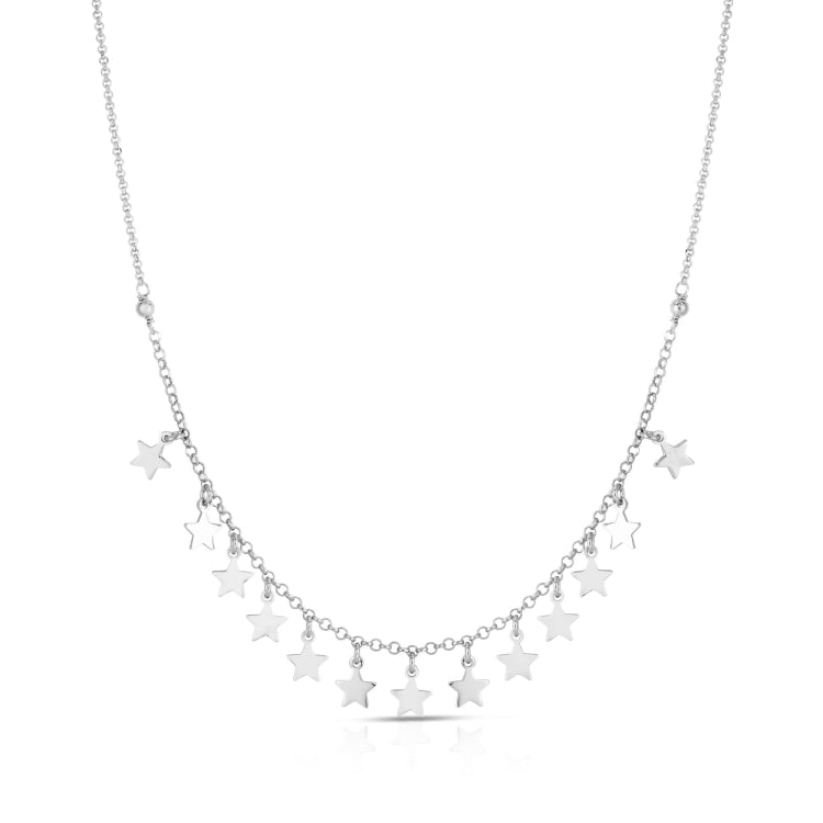 Silver Star Dangle Necklace
