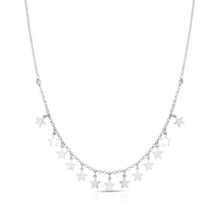 Silver Star Dangle Necklace