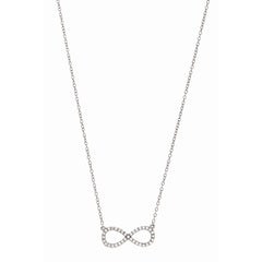 Silver 7" Pave Cz Infinity Bracelet