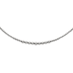 Silver Graduated 5 To 8Mm Bead Necklace