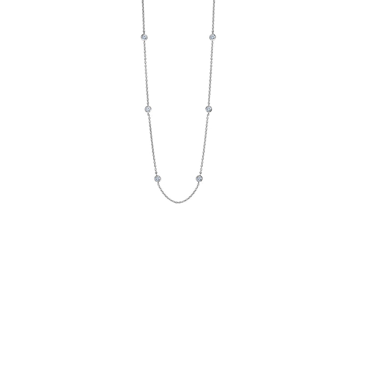 Silver Cz Station Anklet