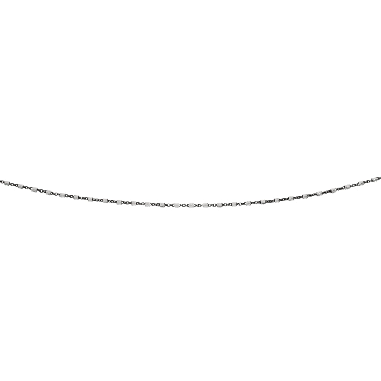 Silver Bead And Bar Anklet