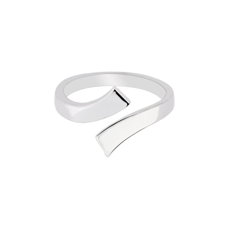 Silver Polished Bypass Toe Ring