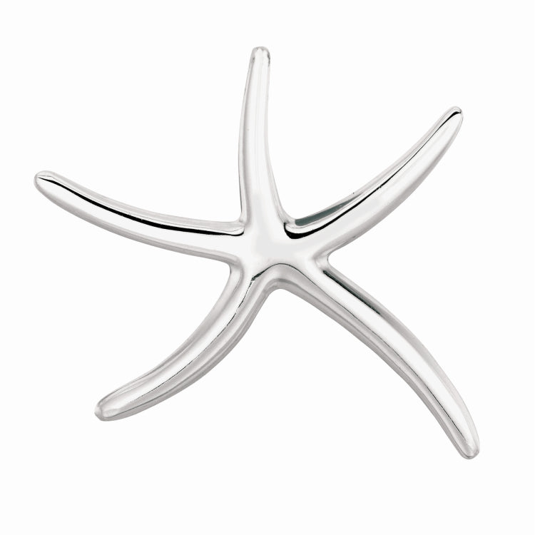 Silver Polished Starfish Pendant
