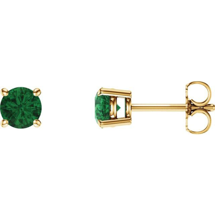 Round 4-Prong Lightweight Stud Earrings