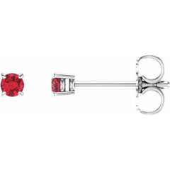 Round 4-Prong Light Stud Earrings