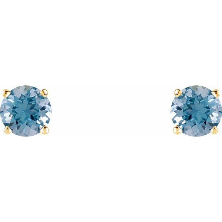 Round 4-Prong Lightweight Stud Earrings