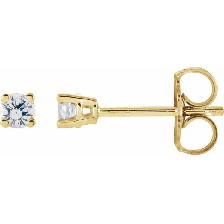 Round 4-Prong Lightweight Stud Earrings