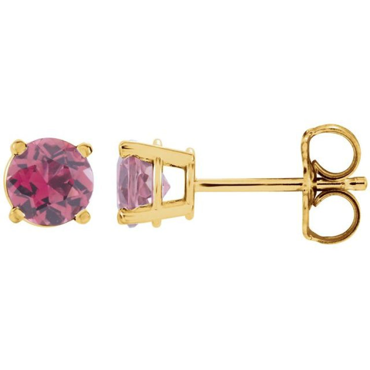 Round 4-Prong Lightweight Stud Earrings