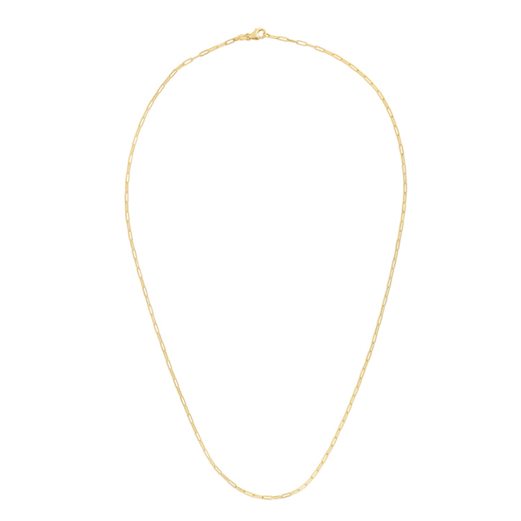 14K Gold 1.5Mm Paperclip Chain