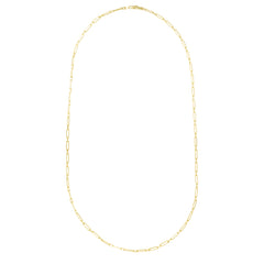 14K Alternating 2.8Mm Paperclip Link Chain