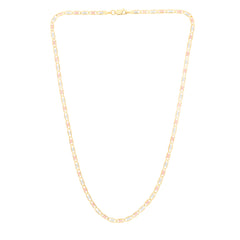 14K 2.5Mm Tricolor Valentino Chain