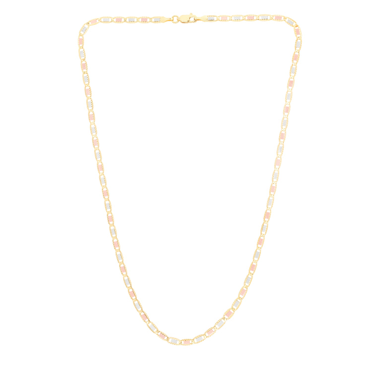 14K 2.5Mm Tricolor Valentino Chain