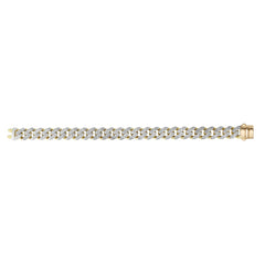 14K Gold 11.5Mm Lite Miami Cuban With Diamonds