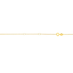 14K Gold 0.68Mm Double Extendable Cable Chain