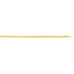 14K Gold Fancy Rounded Box Link