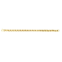 14K Gold Square Curb Bracelet