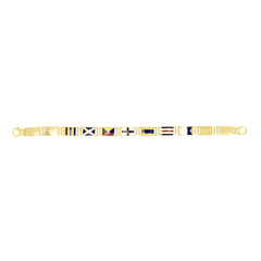 14K Maritime Flag 8.3Mm Men'S Bracelet