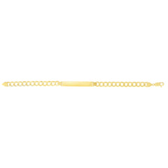 14K Gold 6.7Mm Polished Curb Id Bracelet