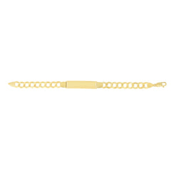 14K Gold 10Mm Polished Curb Id Bracelet
