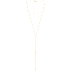14K Geo Station Bar Y-Necklace
