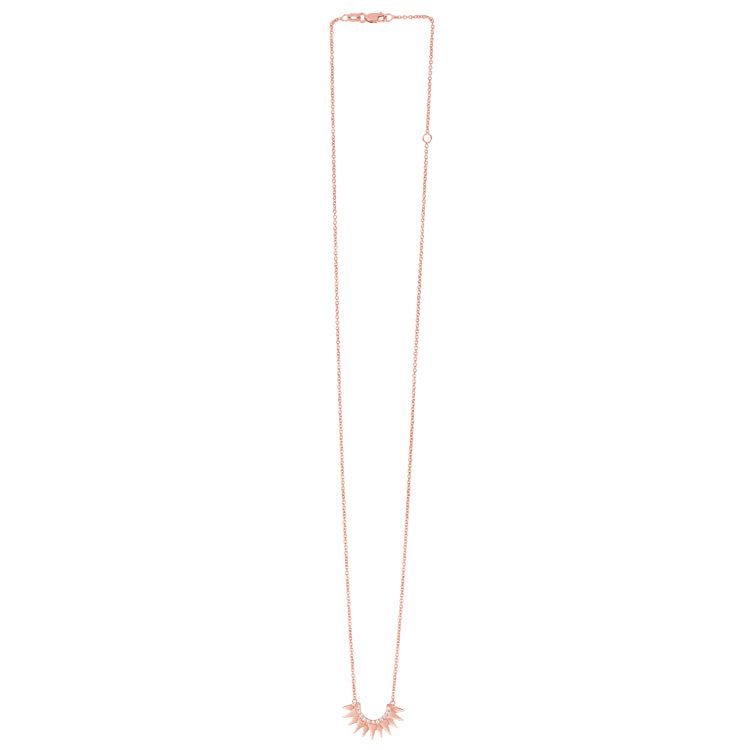 14K Sunburst Diamond Necklace