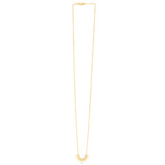 14K Sunburst Diamond Necklace