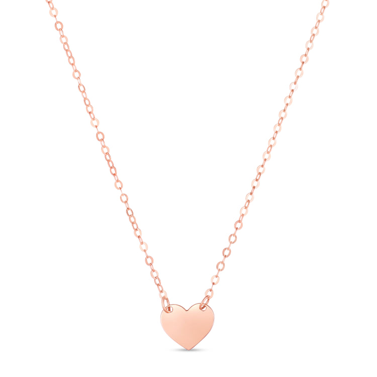 14K Pink Mini Heart Pendant