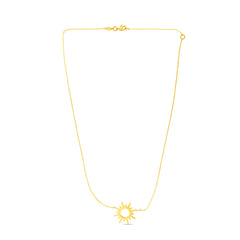 14K Gold Sunburst Necklace