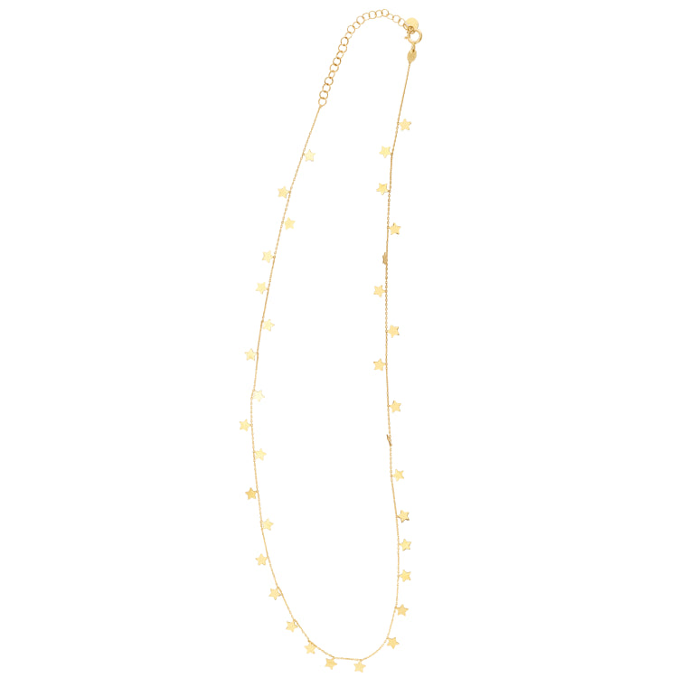  14K Gold Dangling Stars Necklace