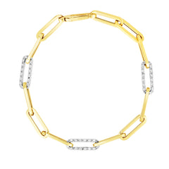 14K .96Ct Diamond Paperclip Necklace