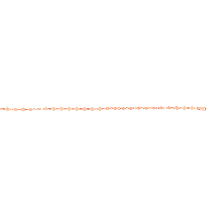 14K Gold Round Mirror Chain