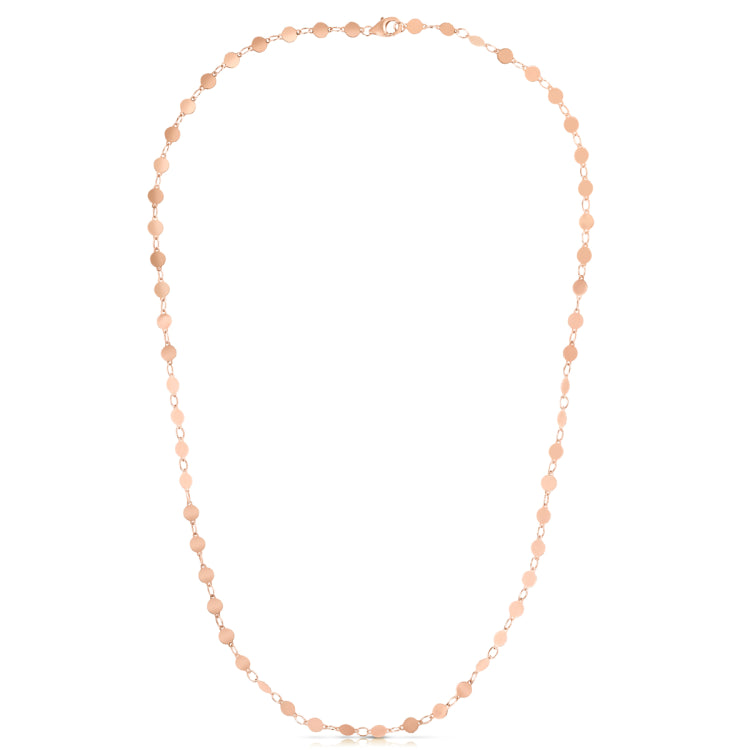 14K Gold Round Mirror Chain