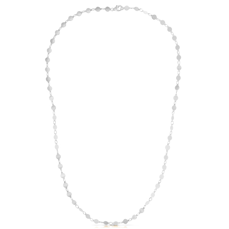 14K Gold Round Mirror Chain