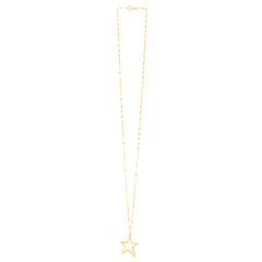 14K Open Star Necklace