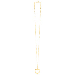 14K Reversible Heart Necklace