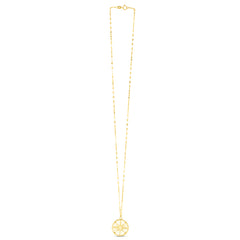 14K Medallion Compass Necklace