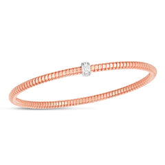 14K Stretch Tubogas Diamond Bracelet