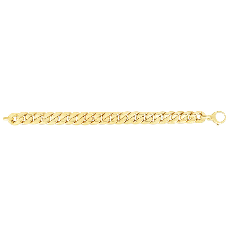 14K Gold Polished Fancy Curb Link