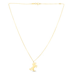 14K Gold Horse Necklace