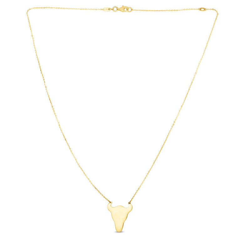 14K Gold Longhorn Necklace