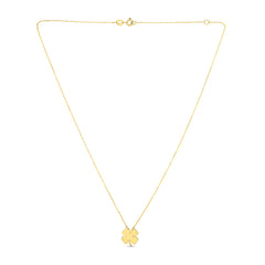 14K Gold Clover Necklace