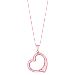 14K Gold Polished Heart Necklace