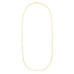 14K Pearl Paperclip Link Necklace