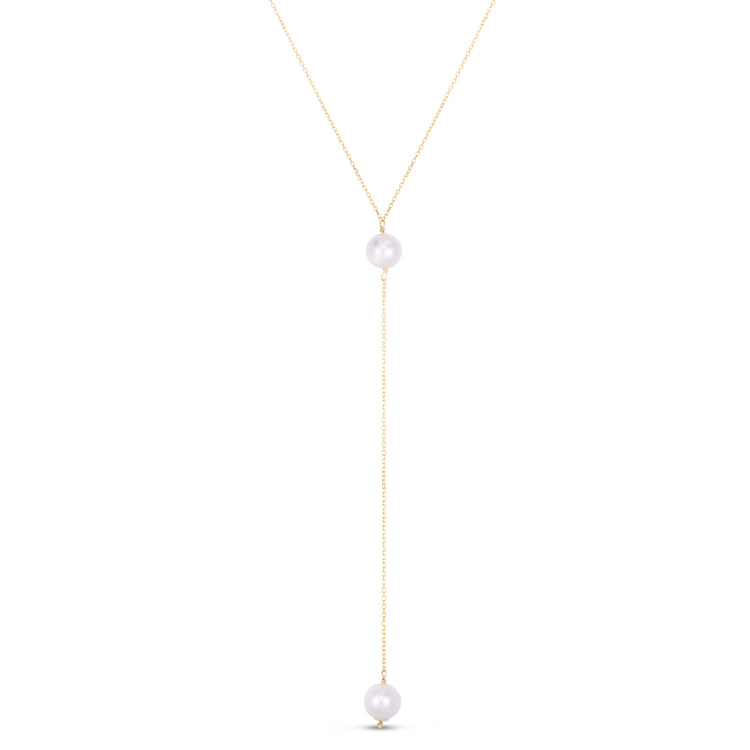 14K Pearl Drop Y-Necklace