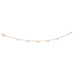 14K Gold .15Ct Diamonds By The Yard Bracelet