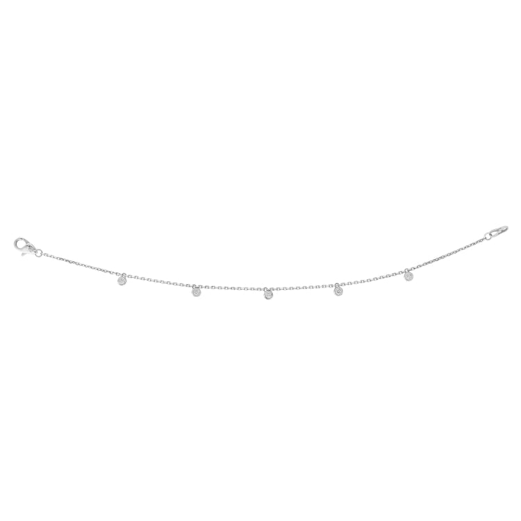 14K Gold .15Ct Diamonds By The Yard Bracelet